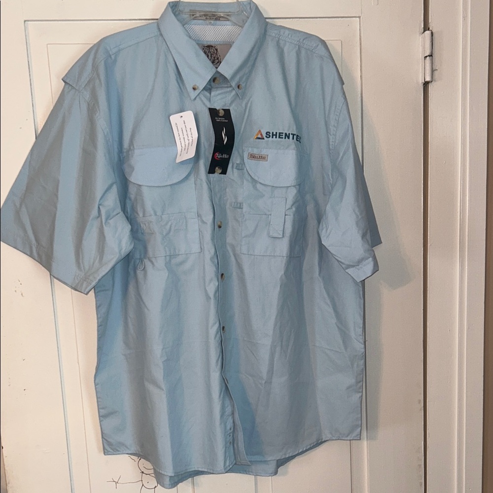 Tiger Hill Shentel Short Sleeve Shirt Blue XL Performance Fishing Outdoor